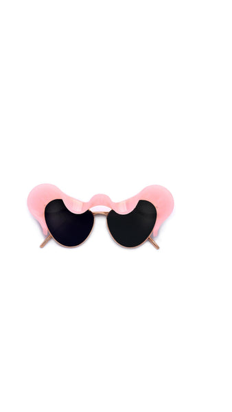 "Fancy"-Statement Architectural Ruffle Design Runway Sunglasses