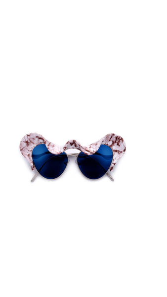"Fancy"-Statement Architectural Ruffle Design Runway Sunglasses