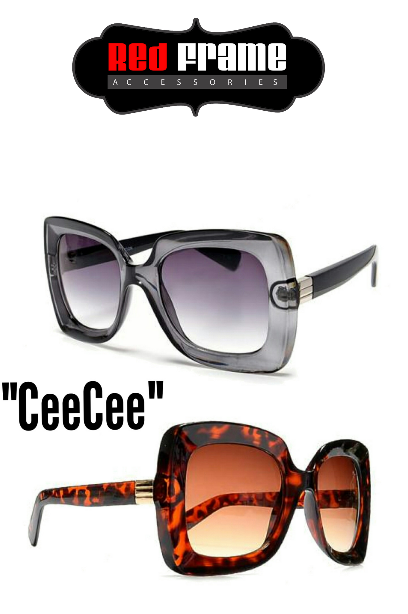 "CeeCee" oversized square sunglasses