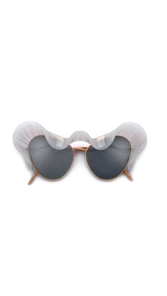 "Fancy"-Statement Architectural Ruffle Design Runway Sunglasses