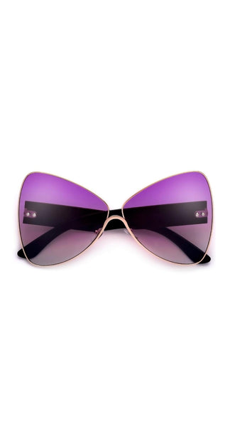 "Butterfly" -Dramatic Oversized Butterfly Silhouette Lightweight Extraordinary Sunglasses