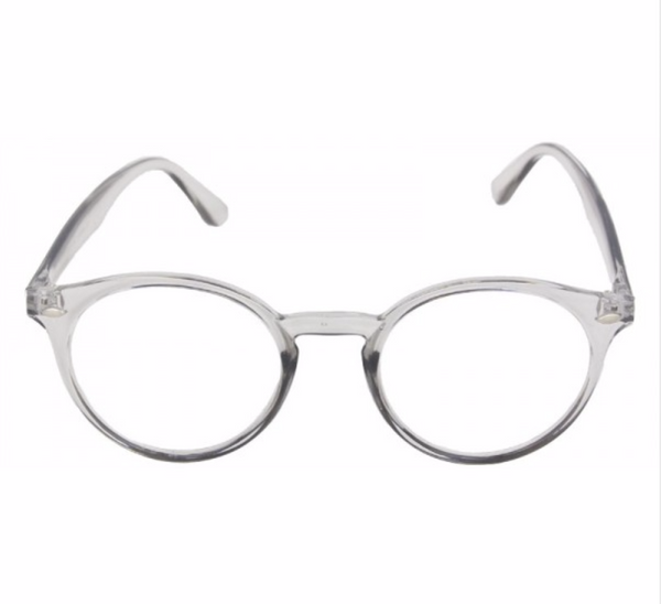 "Brianna" Vintage Inspired, Round, Keyhole Bridge, Clear Lens Eyewear